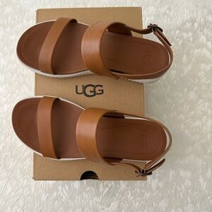 UGG Brown Leather Sandals